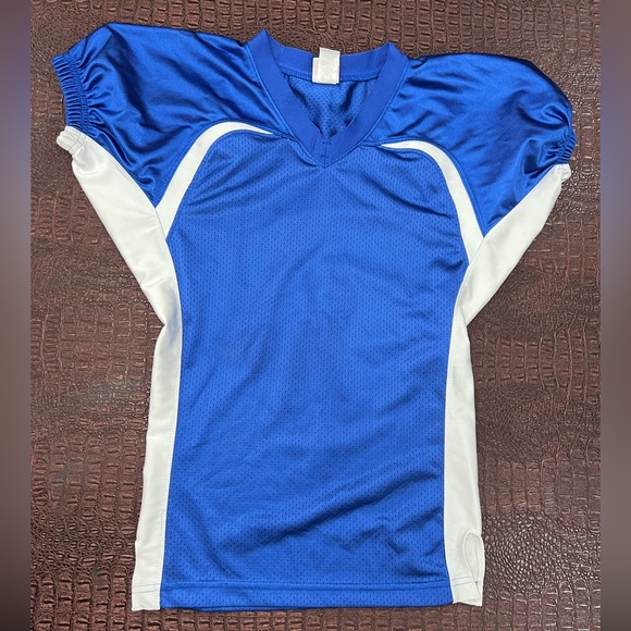 A4 Football Practice rollout Jersey youth medium M blue Mesh elastics NWOT - Picture 1 of 11
